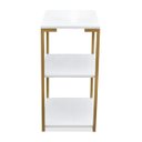 Ver imagem 4 de Prateleira Industrial Apoio Lateral Base Dourado Tampo Branco
