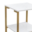 Ver imagem 7 de Prateleira Industrial Apoio Lateral Base Dourado Tampo Branco