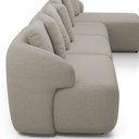 Ver mais imagens de Sofá 5 Lugares com Chaise Direito Sala Living 388cm Arlo F04 Linho Bege Escuro - Lyam Decor