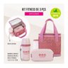Kit Fitness 3 Peças: Bolsa Térmica + Marmita + Garrafa Jacki Design Rosa - 6