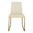 Ver imagem 2 de Kit 6 Cadeiras de Jantar Estofada Lille Base Gold Veludo Bege - Montanaris Decor