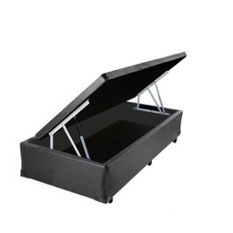 Cama Box Baú Solteiro Premium AColchões Síntetico Cinza - 1