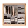 Guarda Roupa Casal Grande 3 Portas 4 Gavetas Marrom Glass - 3