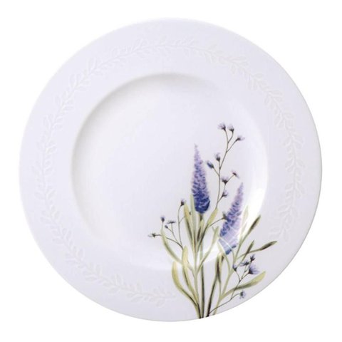 Prato Raso Porcelana Decorada 28cm Avulso Tramontina Lilla Mesa Posta Eventos