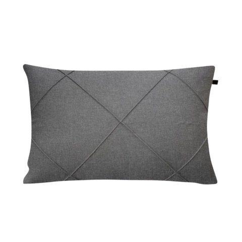 Capa de Almofada Retangular Linho Cinza Claro 35x65cm