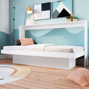 Ver imagem 4 de Cama Artic. Horizon Solteiro c/Estação de Trabalho 90 Branco - Art In Móveis