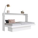 Ver imagem 3 de Cama Articulável Solteiro Latino Vira Escrivaninha com Nichos Branco Ce090 Art In Móveis