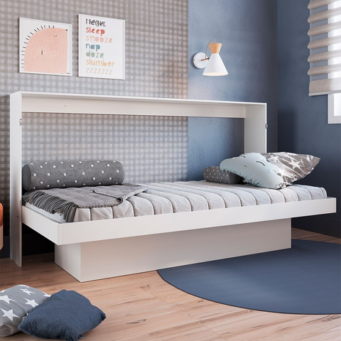 Cama Artic. Horizon Solteiro c/Estação de Trabalho 90 Branco - Art In Móveis