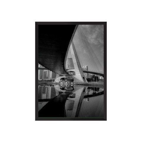 Ponte Estaiada Olhar Dois:Preta/42 x 29.7 cm