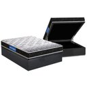 Ver imagem 1 de Cama Box Baú Casal: Colchão Espuma Probel D23 Guarda Costas Super Resistente + Base CRC Suede Gray(1