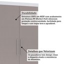 Ver imagem 4 de Guarda Roupa Modulado 132cm 3 Portas e 4 Gavetas Alpes Luciane Móveis