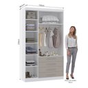 Ver imagem 3 de Guarda Roupa Modulado 132cm 3 Portas e 4 Gavetas Alpes Luciane Móveis