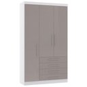 Ver imagem 1 de Guarda Roupa Modulado 132cm 3 Portas e 4 Gavetas Alpes Luciane Móveis