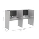 Ver imagem 2 de Call Center para Trabalho 2 Lugares Guiche Grecia MDP BP 205cm Cinza Casah