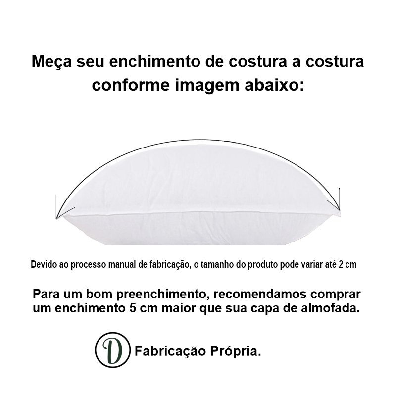 Refil Enchimento para Almofada em Fibra Siliconada 60x60 Cm - 3