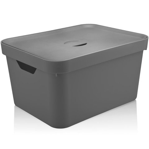Caixa Organizadora 32l Organizador de Brinquedos Tampa Cube Chumbo
