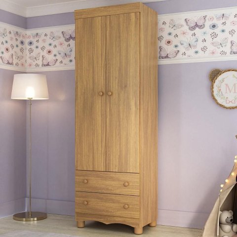 Guarda-roupa Infantil 62cm 2 Portas e 2 Gavetas Dengo Multimóveis Mp4436 Madeirado Madeirado