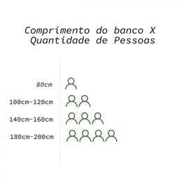 Banco Rústico | Estrutura Trapézio - 180cm - 7