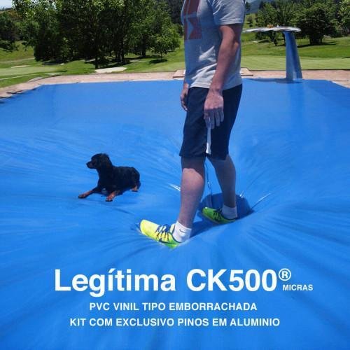 Capa de Segurança para Piscina 7x5m CK500 Micras c/ Ilhós de PVC + Kit Instalação CIKALA - 7