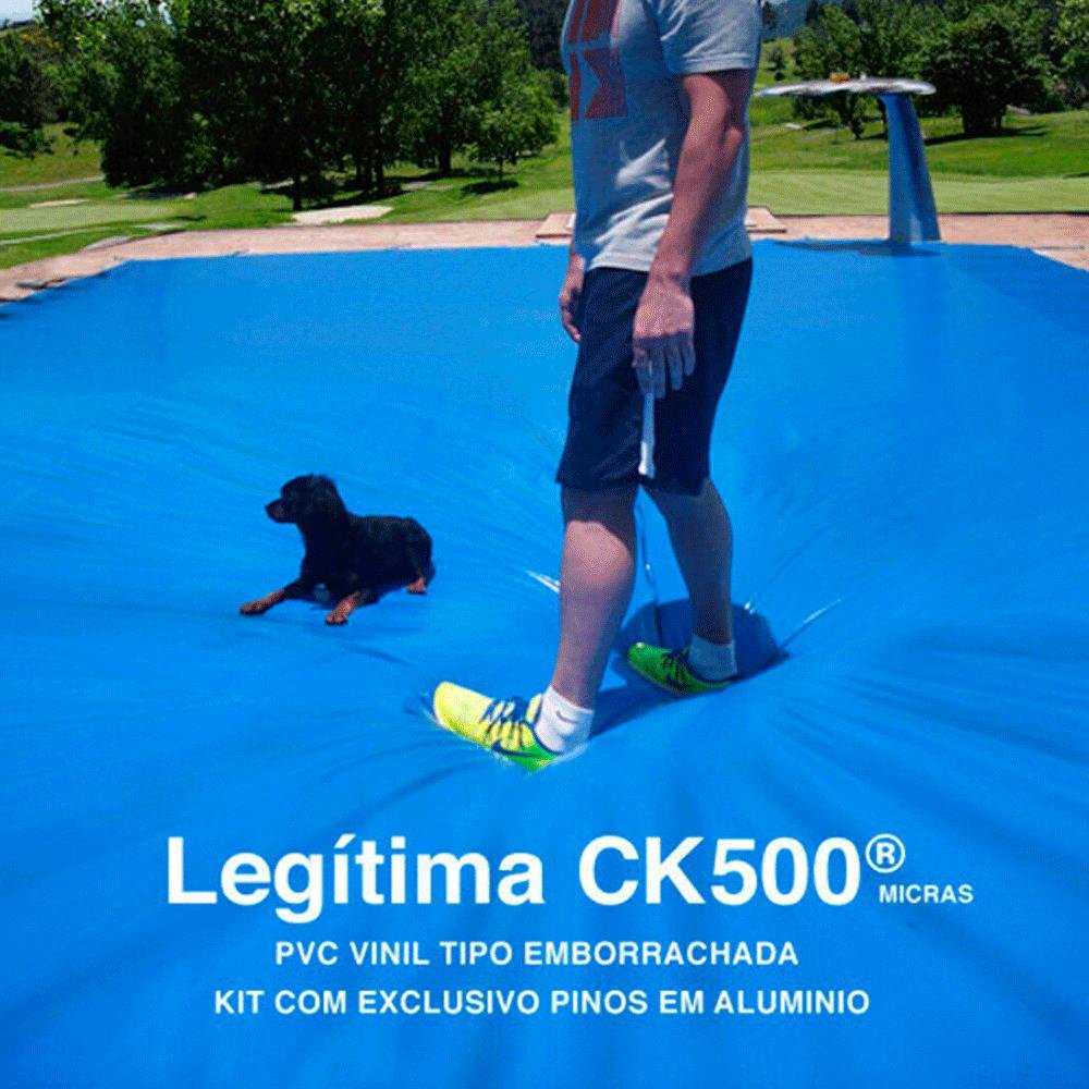 Capa de Segurança para Piscina 7x5m CK500 Micras c/ Ilhós de PVC + Kit Instalação CIKALA - 2