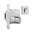 Ver imagem 2 de Fechadura Porta Correr 1006 Roseta Quadrada Cromada - Stam