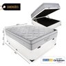 Cama Box com Baú Casal + Colchão de Molas Ensacadas - Ortobom - Freedom 138cm - Branco - 2