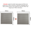 Ver imagem 3 de Persiana PVC Trilho Metálico 200LARG X 140ALT Cinza (2 Pçs)