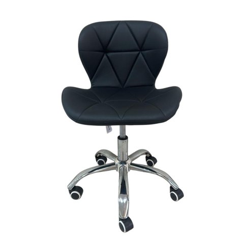 Kit 3 Cadeira Escritório Giratória Stilo Slim Confort com Rodado Cromado Preta 3 Un