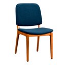 Ver imagem 1 de Cadeira Sala de Jantar Ram 47cm Madeira Maciça | Linho Azul - Sallar Home