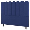Ver imagem 1 de Cabeceira Cama Box Solteiro Lana 100cm Suede Azul - Desk Design
