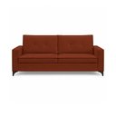 Ver imagem 3 de Sofá Sala de Estar Marselha 230cm 3 Lugares Pés em Metal Linho Terracota M1 - Monari Design