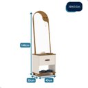 Ver imagem 7 de Toucador com Espelho para Quarto - Branco - Mod.3041 Cor:freijó/off White