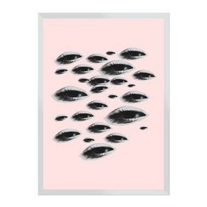 Eyes without a face pink:Branca/42 x 29.7 cm