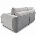 Ver imagem 6 de Sofá Cama Casal Retrátil e Reclinável 3 Lugares Bicolor Prata / Aço Uruguai 196cm
