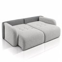 Ver imagem 3 de Sofá Cama Casal Retrátil e Reclinável 3 Lugares Bicolor Prata / Aço Uruguai 196cm