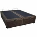 Ver imagem 6 de Base Cama Box com Baú Solteiro, Queen, Casal, King Suede Marrom - Marrom - Queen