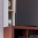 Ver imagem 5 de Estante Painel Tv 50 Pol 136cm Zani Nogueira Real/off White C05 - Mpozenato