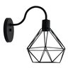 Kit 5 Arandela Diamante Poptem 1 Lampada Preto 29cm - 1