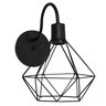 Kit 5 Arandela Diamante Poptem 1 Lampada Preto 29cm - 5