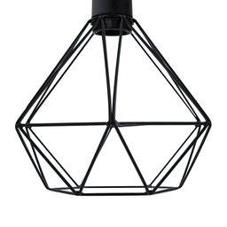 Kit 5 Arandela Diamante Poptem 1 Lampada Preto 29cm - 3