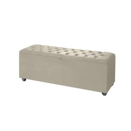 Baú Recamier Divã Sara Capitonê 80cm para Cama Solteiro - Av:preto - 5