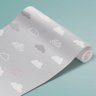 Papel de Parede Infantil - Nuvens Cinza Arte Destaque 1,50 Metros - 4