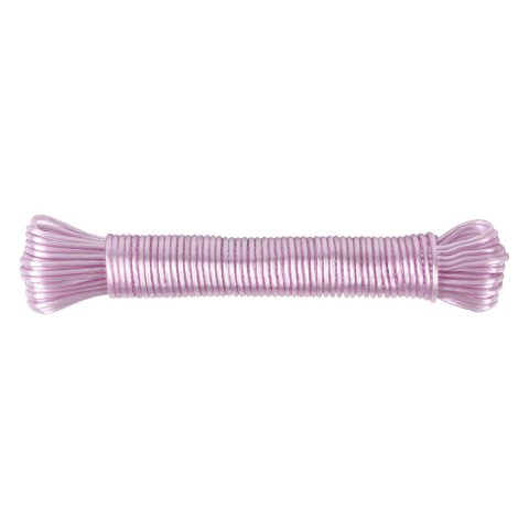 Corda para Varal Revestida 15m Cores Brilhante Mor Premium:rosa