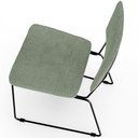 Ver imagem 6 de Cadeira Decorativa Estofada Para Sala De Jantar Base Em Aço Allana L02 Bouclê Oliva - Lyam Decor