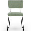 Ver imagem 5 de Cadeira Decorativa Estofada Para Sala De Jantar Base Em Aço Allana L02 Bouclê Oliva - Lyam Decor