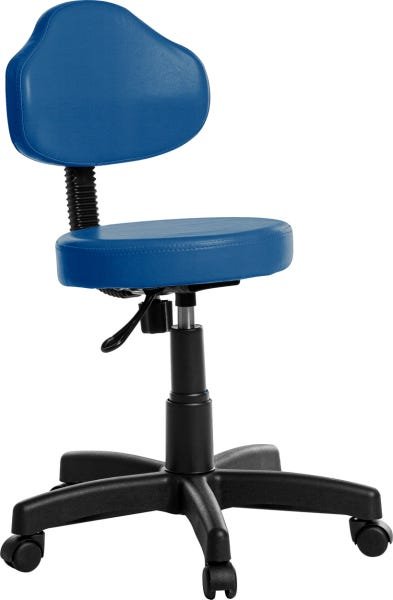 Cadeira Mocho Estética Clinica Plus Rce Cor Azul - 1