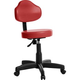 Cadeira Mocho Estética Clinica Plus Rv Cor Vermelho - 1