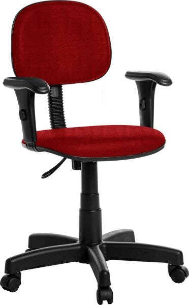 Cadeira de Escritório Secretária com Braços Rcp Cor Vermelho - 1
