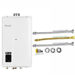 Aquecedor Rinnai 27 Litros E27 Feh Glp Branco (digital) + Kit Ligação de 40cm - 1