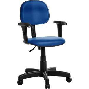 Cadeira de Escritório Secretária com Braços Rv Cor Azul